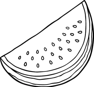 coloriage Pastèque pour enfant de 3 ans