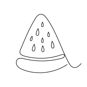 image pour coloriage Pastèque enfant