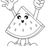 télécharger coloriage Pastèque gratuit