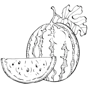 coloriage Pastèque à imprimer pdf gratuit