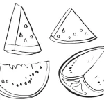 coloriage Pastèque à imprimer pour enfant de 10 ans
