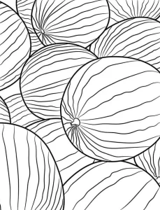 coloriage Pastèque pour enfant de 7 ans