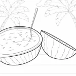 coloriage Pastèque pour enfant de 4 ans