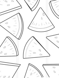 coloriage Pastèque a imprimer gratuit