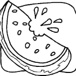 coloriage Pastèque pour enfant gratuit