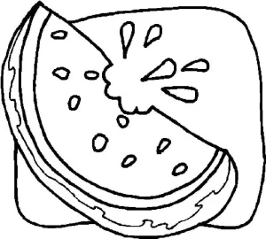 coloriage Pastèque pour enfant gratuit