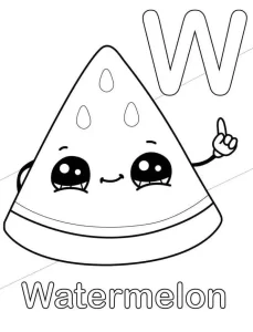 coloriage Pastèque a colorier en ligne gratuitement