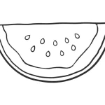 imprimer coloriage Pastèque