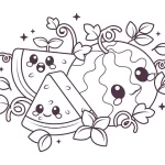 coloriage Pastèque pour enfant de 8 ans