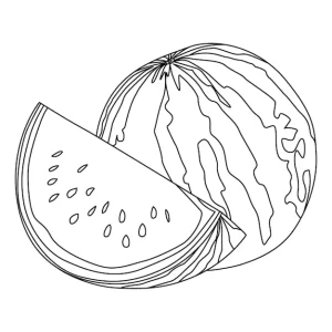 coloriage Pastèque à imprimer gratuit
