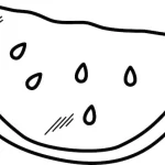 coloriage Pastèque gratuit pour enfants