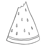 coloriage Pastèque pour enfant de à imprimer
