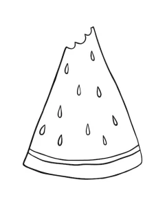 coloriage Pastèque pour enfant de à imprimer