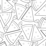 coloriage Pastèque pour enfant a imprimer gratuit