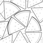 coloriage Pastèque a dessiner en ligne