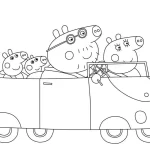coloriage Peppa Pig à imprimer pour enfant de 3 ans
