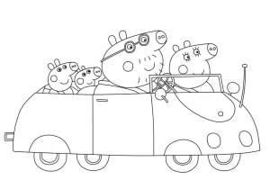 coloriage Peppa Pig à imprimer pour enfant de 3 ans