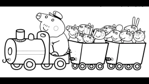 coloriage Peppa Pig pour enfant a imprimer gratuit