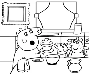 coloriage Peppa Pig pour enfants à imprimer