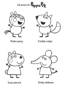 coloriage Peppa Pig pour enfant de 7 ans