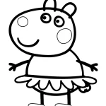 coloriage Peppa Pig à imprimer pour enfant de 3 ans