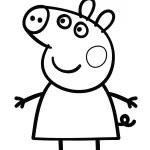 coloriage Peppa Pig pour enfant de 7 ans