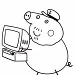 coloriage Peppa Pig a imprimer