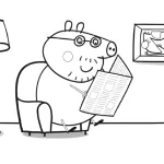 coloriage Peppa Pig à imprimer pour enfant de 2 ans