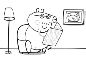 coloriage Peppa Pig à imprimer pour enfant de 2 ans