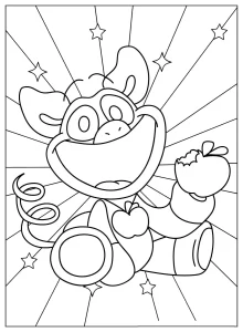 coloriage PickyPiggy à imprimer pour enfant de 7 ans