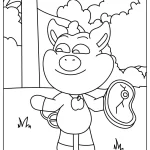coloriage PickyPiggy à imprimer a4