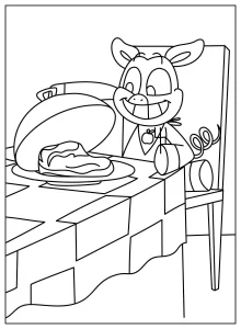 coloriage PickyPiggy à imprimer kawaii