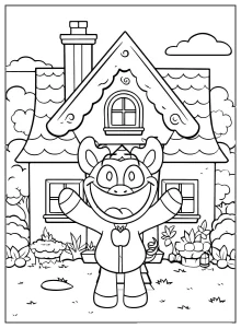 coloriage PickyPiggy a dessiner en ligne