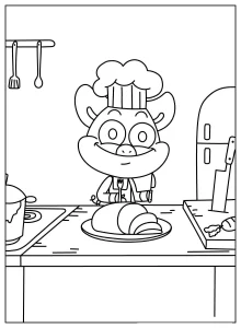 coloriage PickyPiggy à imprimer gratuit