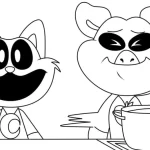 coloriage PickyPiggy pour enfant de 6 ans