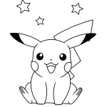 coloriage Pikachu de pour enfants