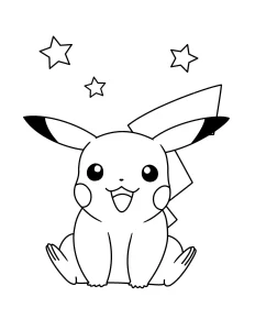 coloriage Pikachu de pour enfants
