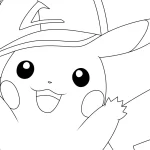 coloriage Pikachu pour enfants à imprimer