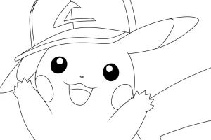 coloriage Pikachu pour enfants à imprimer