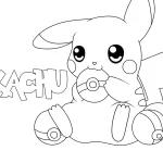 coloriage Pikachu pour enfant de 7 ans