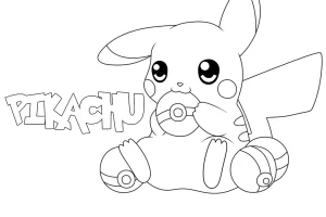 coloriage Pikachu pour enfant de 7 ans