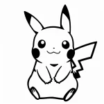 télécharger coloriage Pikachu gratuit