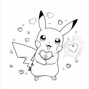 coloriage Pikachu pour enfant de 7 ans