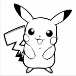 coloriage Pikachu a imprimer gratuit