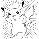 coloriage Pikachu pour enfant à imprimer