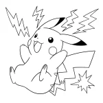 coloriage Pikachu à imprimer pour enfant de 7 ans