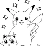 image pour coloriage Pikachu enfant