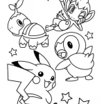 coloriage Pikachu et découpage à imprimer