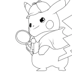 coloriage Pikachu a imprimer pour enfant de 4 ans