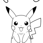 coloriage Pikachu pour enfant de 4 ans